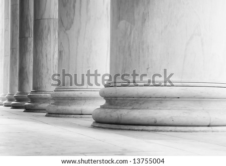 Marble pillars - can illustrate strength, government, history, etc.