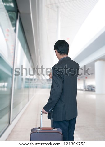 Business man at airport