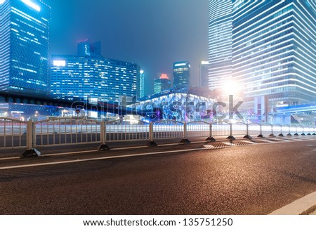 Shanghai Lujiazui Finance &Amp; Trade Zone Modern City Night Background