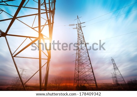 Power Tower In The Sky Background