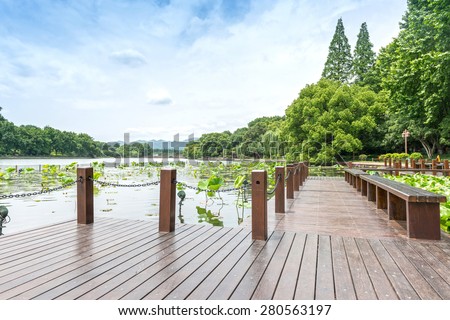 View on the enchanting West Lake, Hangzhou, China