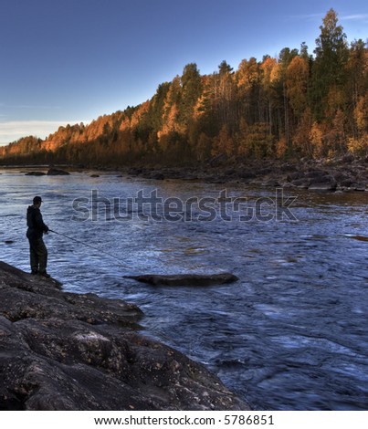 autumn fishing in the north of sweden