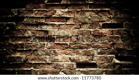 background picture of old and weathered brick wall