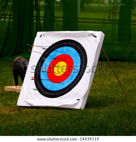 target logo with arrow. target full of arrows