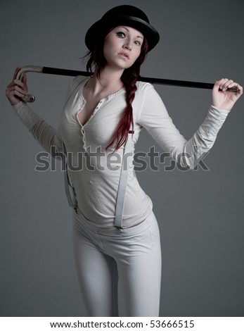 Costume Fashion on Stock Photo Young Fashion Model With An Outfit Inspired By The Movie