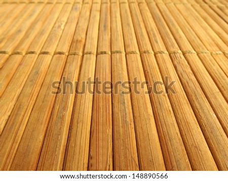 Bamboo background, The mat is made of bamboo.