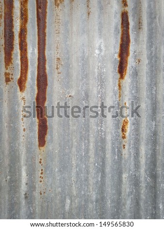 Zinc rust wall background