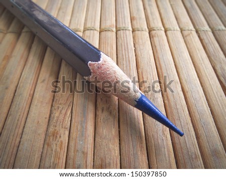 Color Pencil on bamboo pad background
