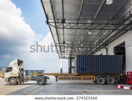 Truck Docking in warehouse at port
