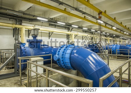 Water Pipeline in Water Treatment Plant