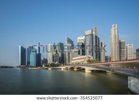 Landscape of Singapore city in day morning time