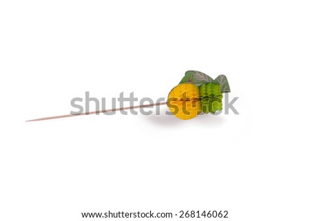 Paper fruits isolated on White background - cocktail decorations