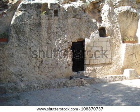 Jerusalem Garden Tomb in Jerusalem, one of two sites proposed as the place of Jesus\' burial . Israel