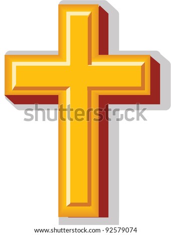 Gold Cross Stock Vector Illustration 92579074 : Shutterstock