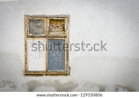 Wall behind the window