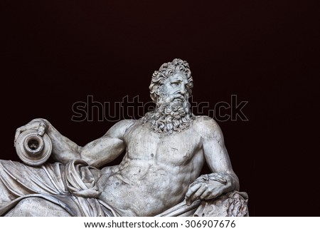 Detail of the ancient River Tiber sculpture