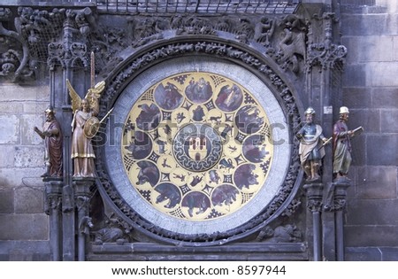 painting on the astronomical clock, Prague