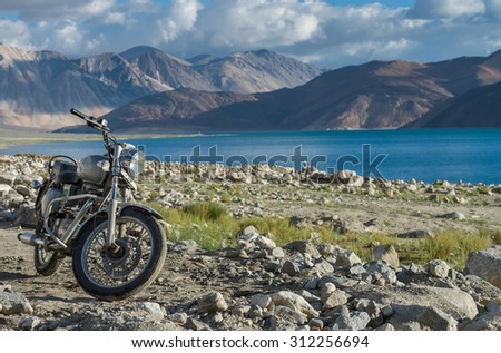 Motobike with great nature background