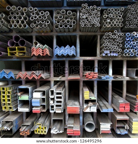 steel bar components in a construction