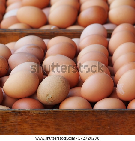 background of fresh eggs for sale at a market