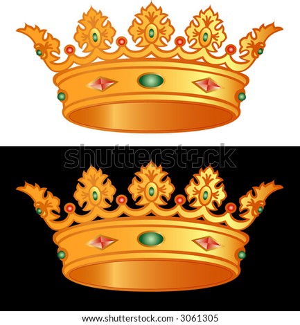 stock vector : golden royal crown
