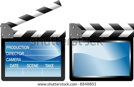 vector illustration of the tv clapboard