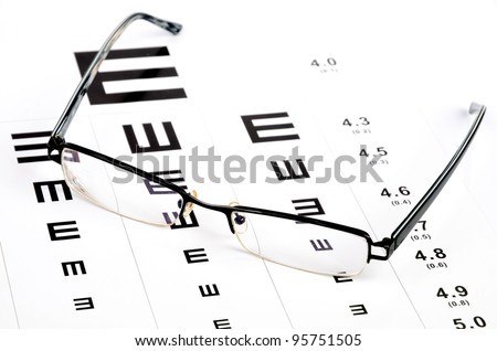 Glasses and eye chart