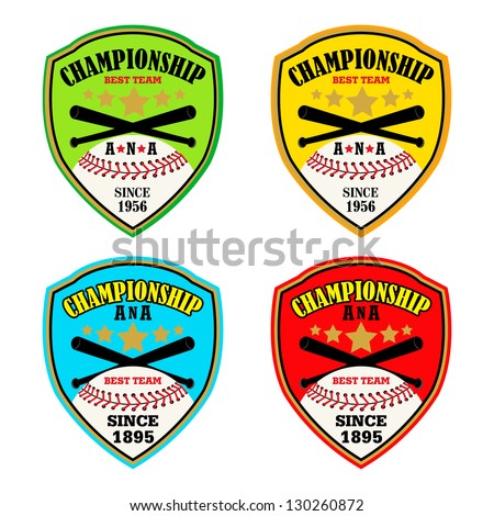 Baseball Shield Emblem Vector Baseball Badge Vector Baseball Labels Baseball Shield Emblem Vector Baseball Badge Vector Baseball Labels