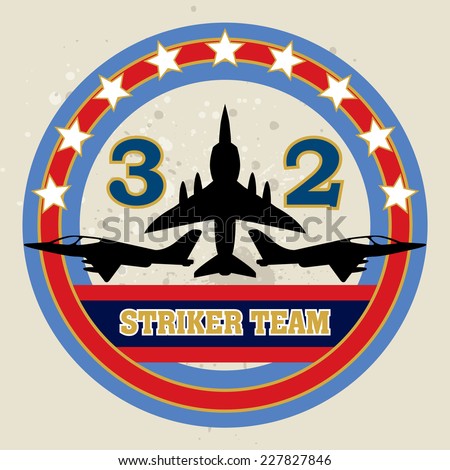 Fighter Badge / Fighter Academy / Fighter elements / vector retro Fighter label / T-shirt Printing / Badge Applique Label