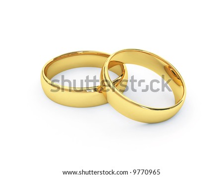 stock photo gold wedding rings