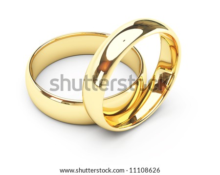 stock photo isolated gold wedding rings
