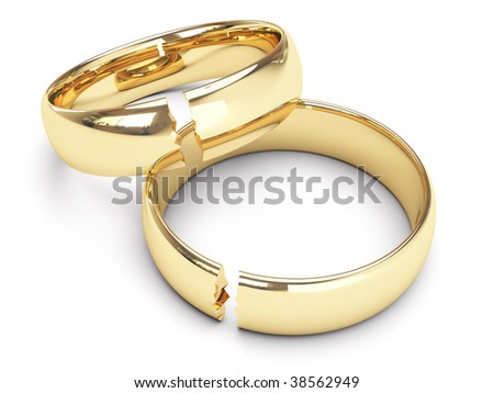 broken gold wedding rings