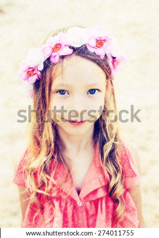 pencil stylized Art portrait of little girl