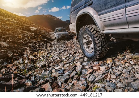 Off-road extreme Mountain travel adventure