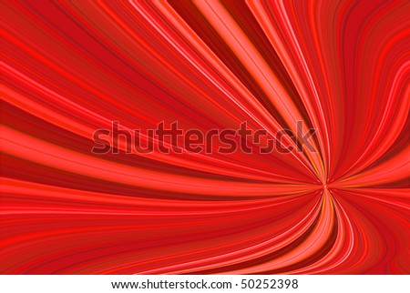 A computer generated background abstract in brilliant red colors and a curved shape.