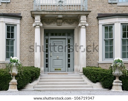 Front door of family home