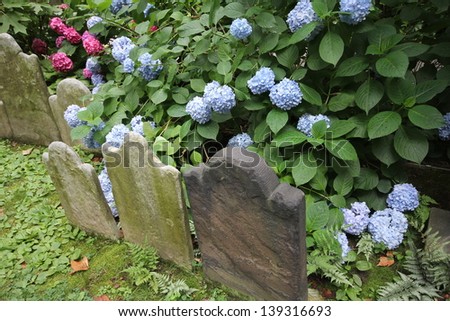 old gravestones, Trinity Church, New York