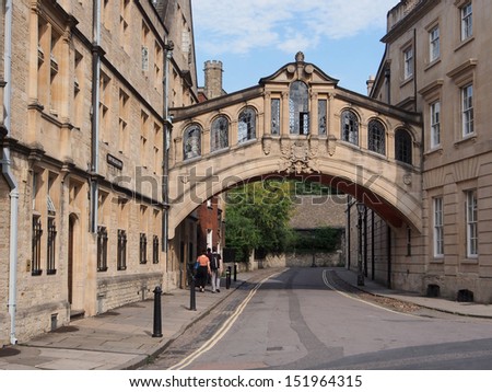 Oxford University, New College Lane and Bridge of Sighs