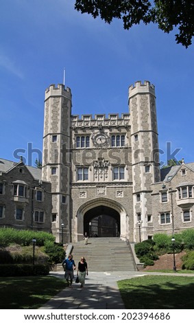PRINCETON, NJ - SEPTEMBER 10, 2013:  US News and World Report has ranked Princeton as the best college in the United States, beating out Harvard with which it was previously tied for top spot.