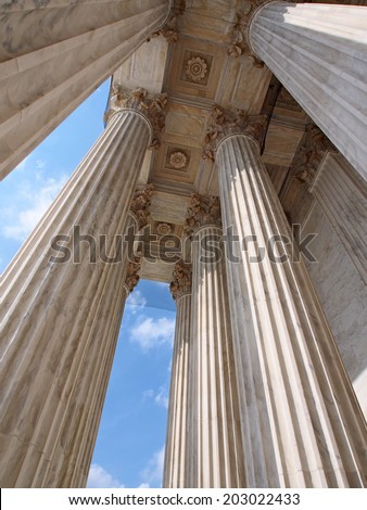 Marble columns of US Supreme Court