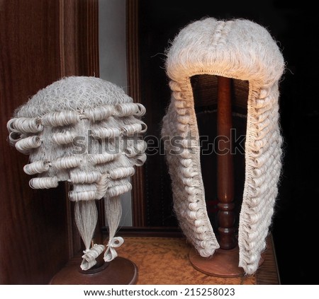 Wigs worn by lawyers and judges in England