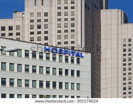 large urban hospital building