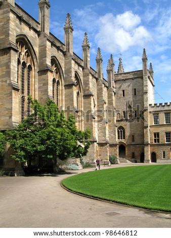 Oxford University, New College Courtyard
