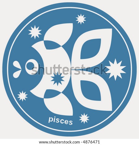 stock vector sign of the zodiac Pisces