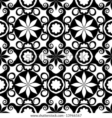 stock vector : baroque floral pattern