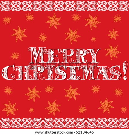 stock photo Merry Christmas lettering design