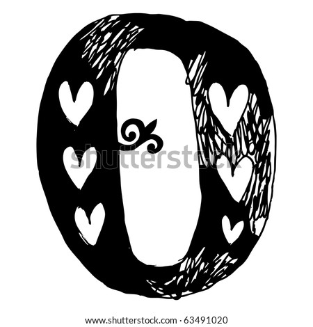 stock photo scribble alphabet hand drawn letter O isolated on white letter o