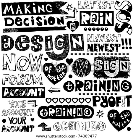stock photo hand drawn lettering design elements