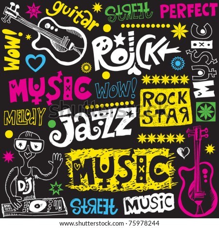 funny music. stock vector : funny music