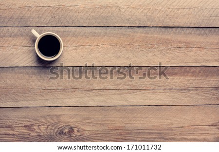 Coffee Mug on Wooden Table